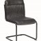 Chambler 122192 Set 4 of Dining Chairs in Black Leatherette