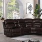 Amanda Power Sectional Sofa 610020PPP in Dark Brown by Coaster