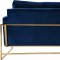 Mila Sofa 678 in Navy Velvet Fabric by Meridian w/Options