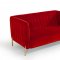 Karla Sofa Set 3Pc in Red-Orange Velvet Fabric by VIG