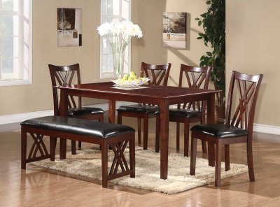 2459 Brooksville 6Pc Dining Set by Homelegance in Cherry