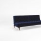 Oldschool Sofa Bed in Dark Blue w/Retro Legs by Innovation