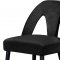 Akoya Counter Stool 795 Set of 2 Black Velvet Fabric - Meridian