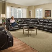 50451BR Recliner Sectional Sofa in Bingo Brown by Beautyrest