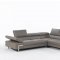 Briana 8035 Sectional Sofa in Grey Genuine Leather