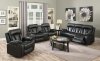 Avery Motion Sofa 645 in Black Bonded Leather w/Optional Items