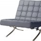 U6293 Accent Chair Set of 2 in Grey Bonded Leather by Global