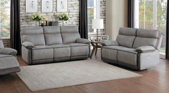 Barilotto Power Recliner Sofa 9920RF in Gray by Homelegance [HES-9920RF-Barilotto]