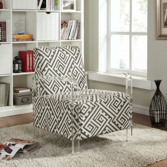 Lavo 504 Accent Chair in Black & White Fabric by Meridian