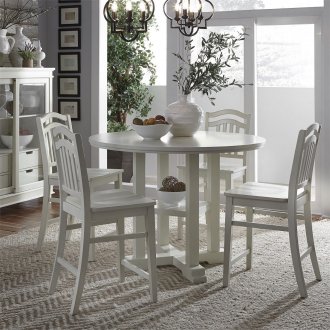 Summer Hills 5Pc Counter Ht Dining Set 518-CD in White - Liberty