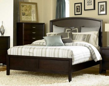 Merlot Finish Contemporary Bedroom w/Optional Items [HEBS-1346-Terra]