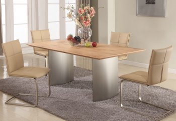 Jessica Dining Table in Light Oak by Chintaly w/Options [CYDS-Jessica]