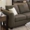 3009 Sectional Sofa in Grey Fabric w/Accent Pillows