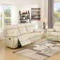 7723 Reclining Sofa in Cream Leatherette w/Options