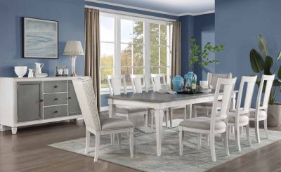 Katia Dining Table DN02273 in Gray & White by Acme w/Options