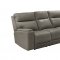 Santana Power Motion Sofa in Gray Leather Match by Klaussner