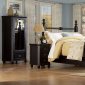 Black Casual Cottage Style Bedroom w/Optional Casegoods