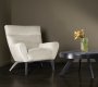 Sahara Cream Plush Chenille Fabric Laguna Modern Club Chair