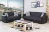 Avalon Sofa Bed in Black Fabric by Casamode w/Options