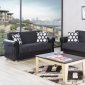 Avalon Sofa Bed in Black Fabric by Casamode w/Options