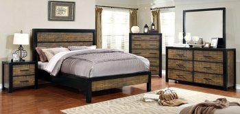 Hamberg CM7693 Bedroom in Black & Oak Finish w/Options [FABS-CM7693-Hamberg]