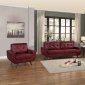 Deryn Sofa 8327RED in Red Leather Gel Match by Homelegance