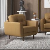 Radwan Chair 54957 in Camel Leather by Mi Piace