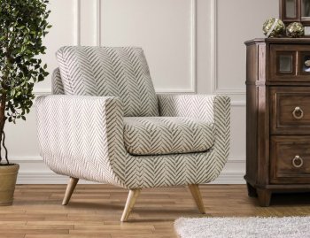 Alondra Accent Chair CM-AC6821 2Pc Set in Gray Diagonal Pattern [FACC-CM-AC6821GY-Alondra]