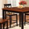 D160-5 Counter Height Dining Set 5Pc in Cherry & Black