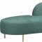 Divine Sectional Sofa 618 in Mint Velvet Fabric by Meridian