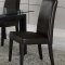 D646DT Dining Set 5Pc in Black by Global w/DG020DC Brown Chairs