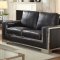 Monika Sofa CM6423BK in Black Breathable Leatherette w/Options