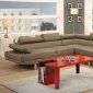 F7570 Sectional Sofa by Boss in Tan Linen Fabric