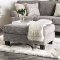 Pierpont Sofa SM8012 in Gray Burlap Weave Fabric w/Options