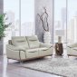 U8351 Sofa in Pearl Bonded Leather by Global w/Options