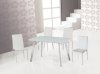 B24 Dining Room Set 5Pc in White by J&M w/DC13 White Chairs