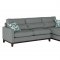 Greerman Sectional Sofa 9890GY in Gray Fabric by Homelegance