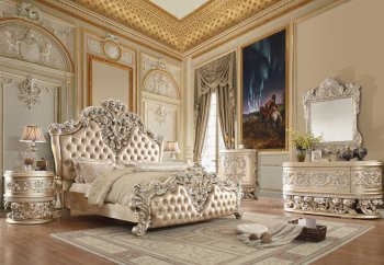 Vatican Bedroom BD00461EK in Champagne Silver by Acme w/Options [AMBS-BD00461EK Vatican]