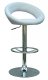 White & Chrome Modern Set of 2 Barstools w/Adjustable Height