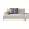 Manhattan 421009 Sectional Sofa in White Fabric by New Spec