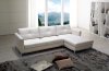 Slim Sectional Sofa by Beverly Hills in White Full Leather