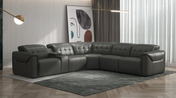 Murray Power Motion Sectional Sofa Slate Leather - Beverly Hills [BHSS-Murray Slate]