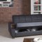 Euro Moda Sofa Bed in Black Leatherette by Casamode w/Options