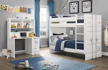 Cruise Bunk Bed in White by Global w/Options [GFBB-Cruise White]