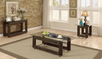 704278 Coffee Table in Brown/Black by Coaster with Options [CRCT-704278]