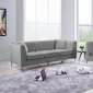 M1903 Sofa & Loveseat Set in Grey Velvet by VImports