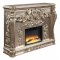 Sorina Fireplace AC01619 in Silver & Gold by Acme