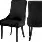 Demi Dining Chair 723 Set of 2 Black Velvet Fabric by Meridian