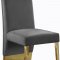 Porsha Dining Chair 755 Set of 2 Grey Velvet Fabric by Meridian