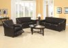 Brown Durable Bonded Leather Modern Sofa & Loveseat Set